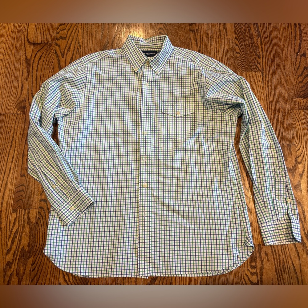 Ralph Lauren Golf plaid button down, Men’s Large
